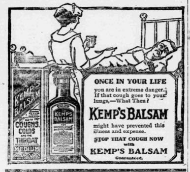Ad for Kemp’s Balsam, Londonderry Sifter, Oct 30, 1919